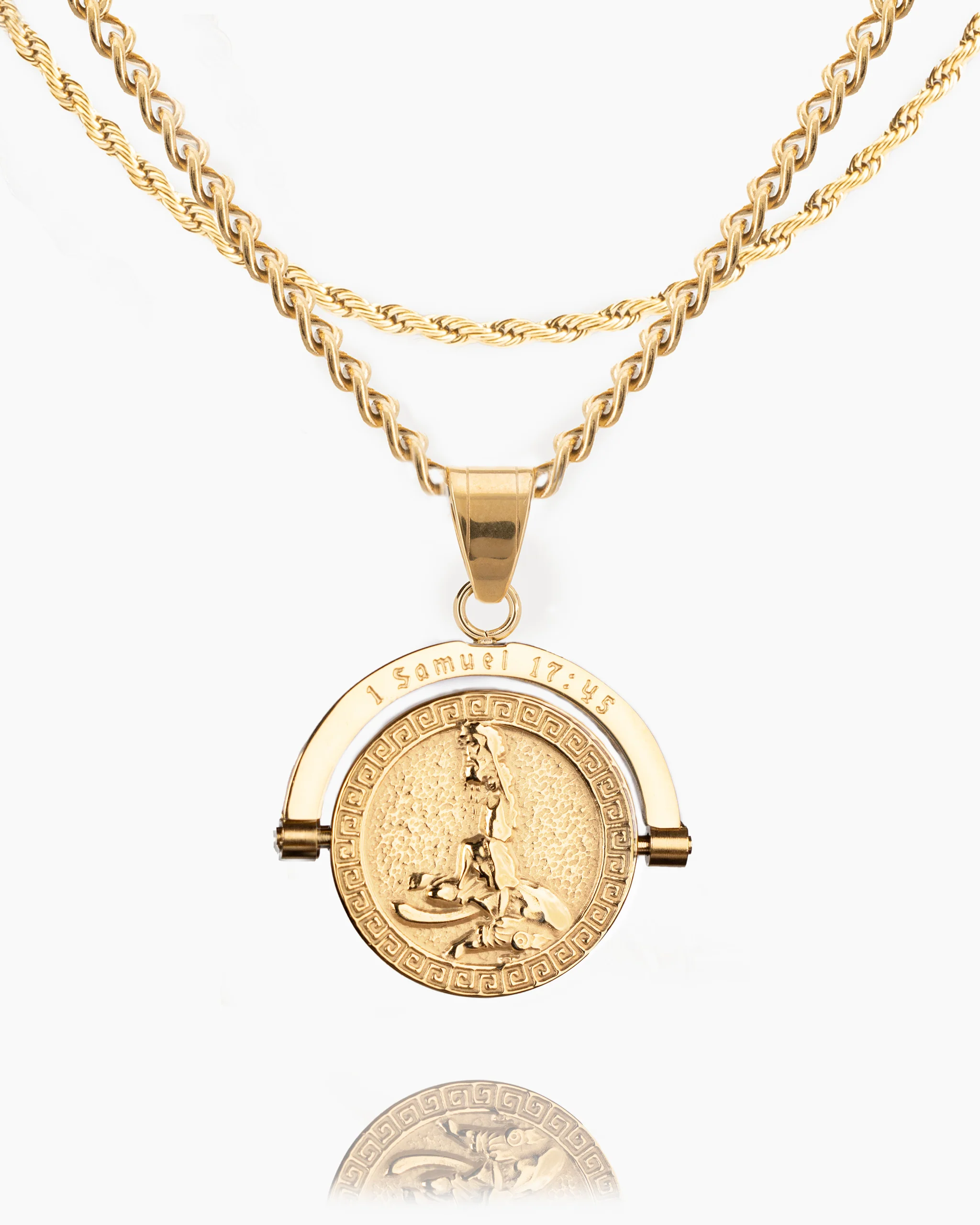 David vs. Goliath Double Sided Pendant