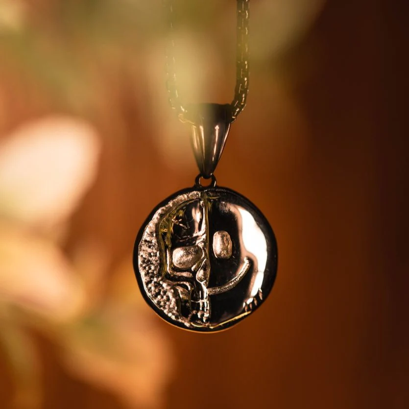 Death Smile Memento Mori Coin Pendant - Image 4