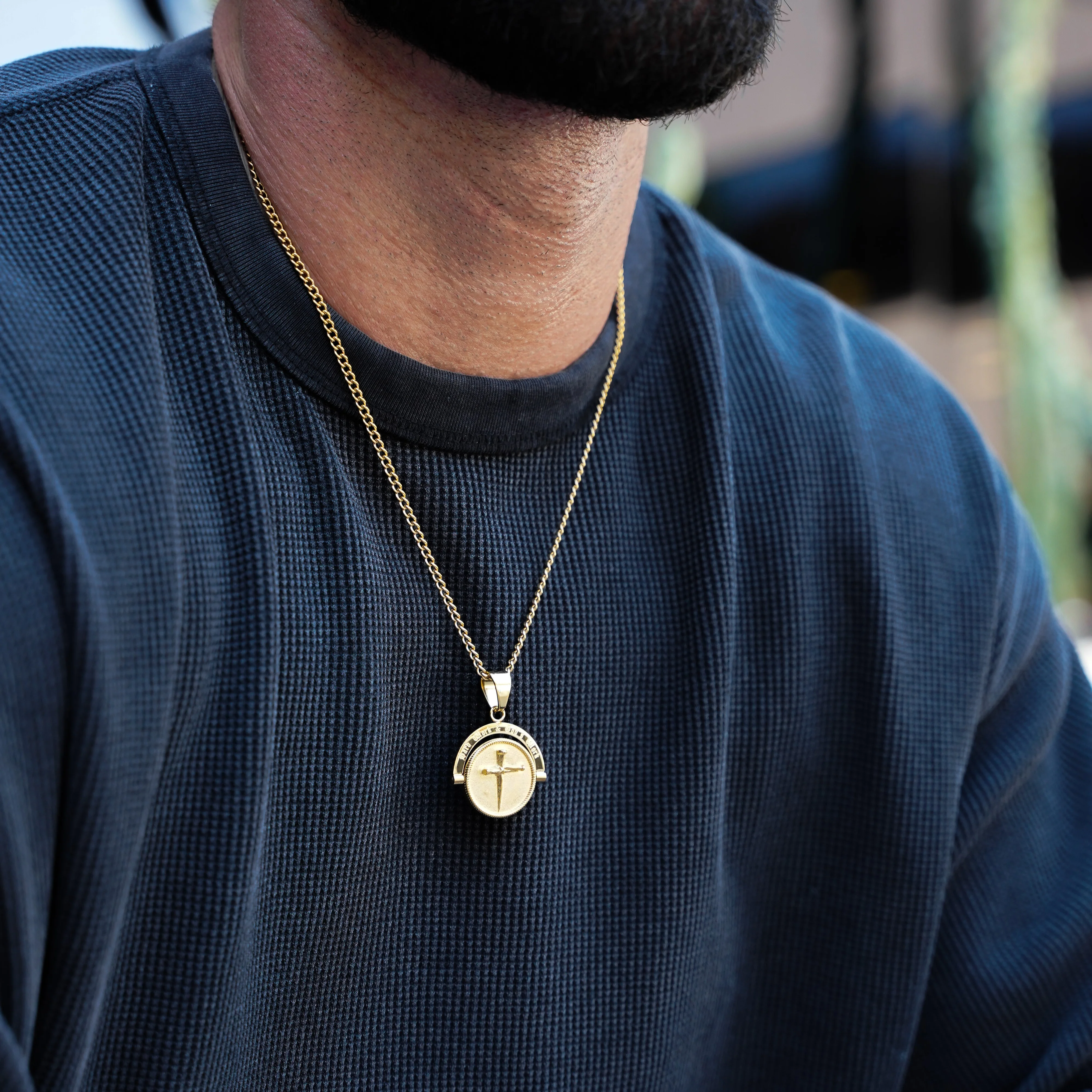 Hard Work & God's Work Double Sided Pendant - Image 4