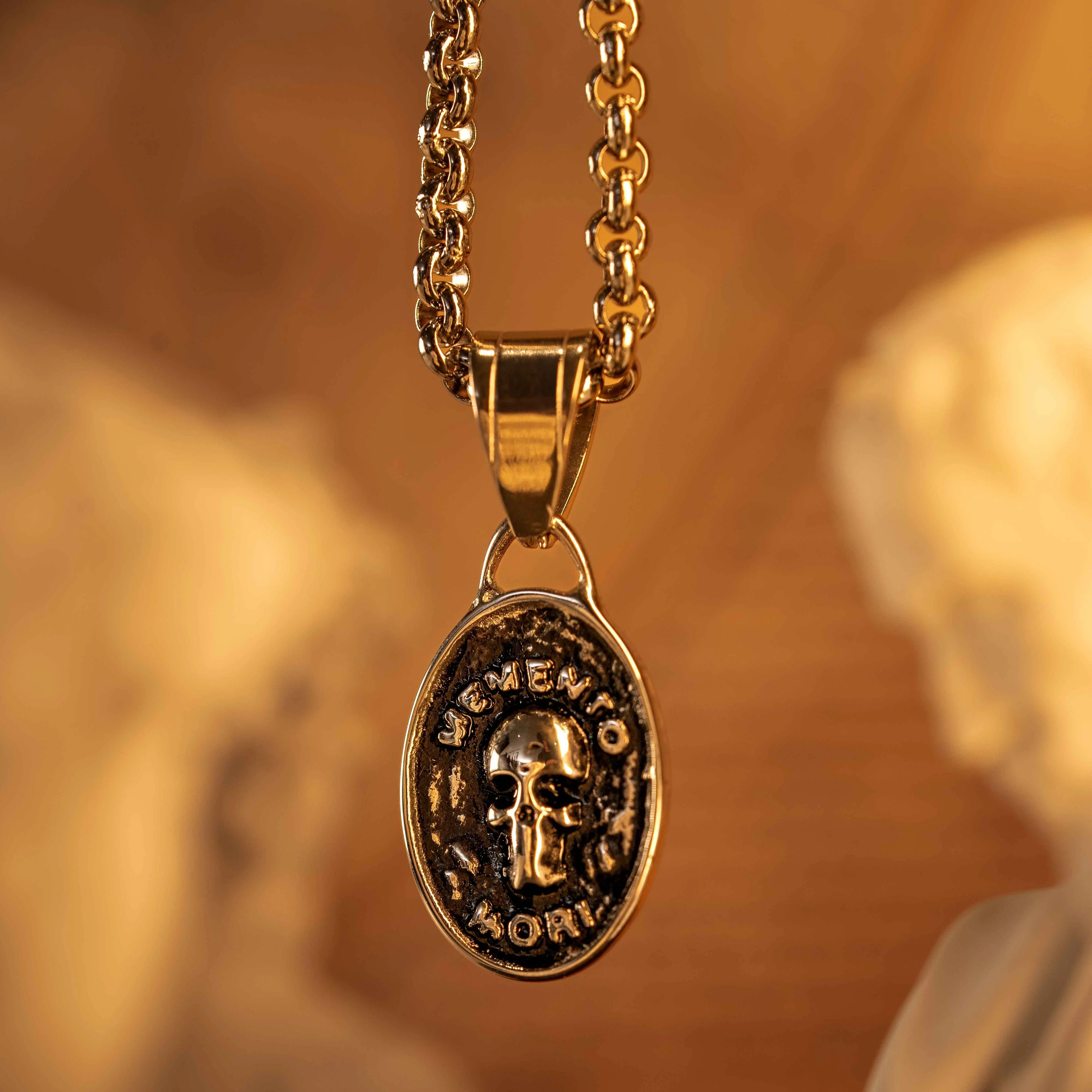 Memento Mori Skull Coin Pendant - Image 3