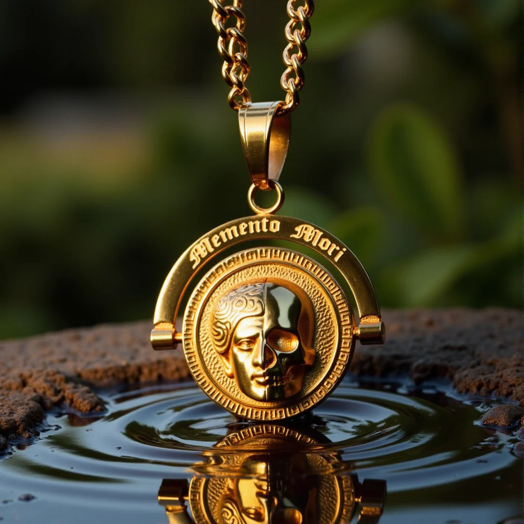 Memento Mori Double Sided Pendant - Image 3
