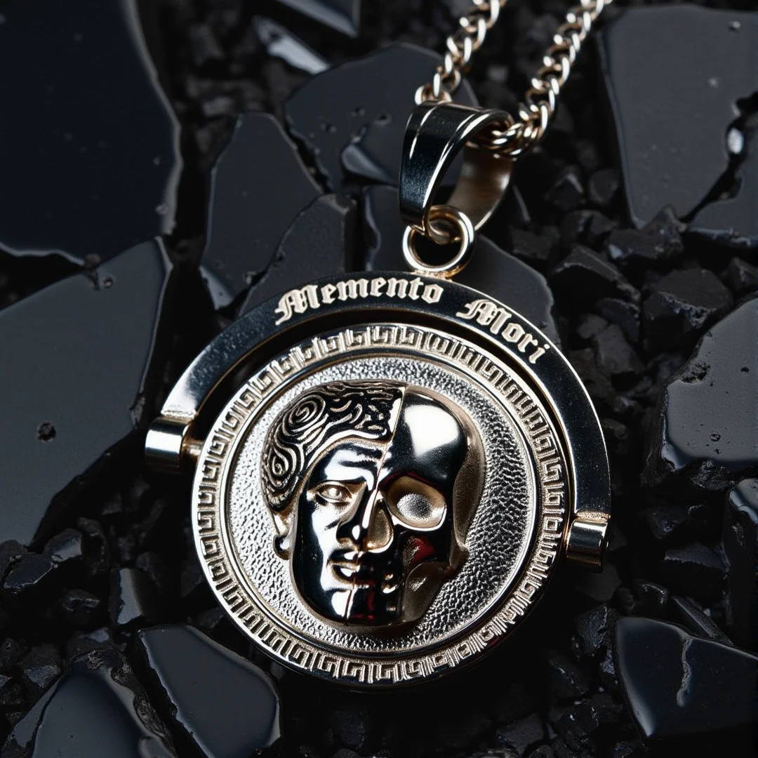 Memento Mori Double Sided Pendant - Image 3