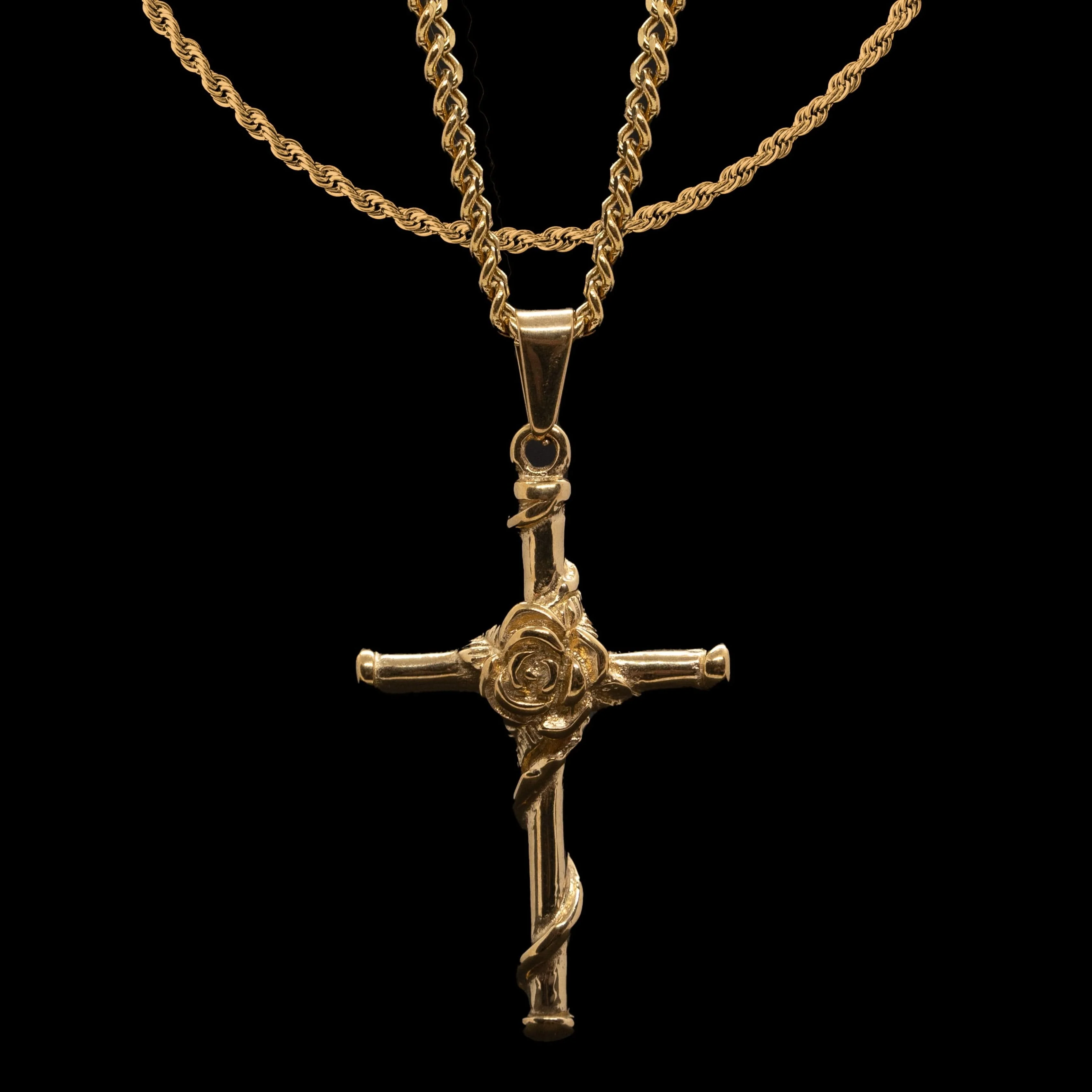 Rose Cross Pendant - Image 2