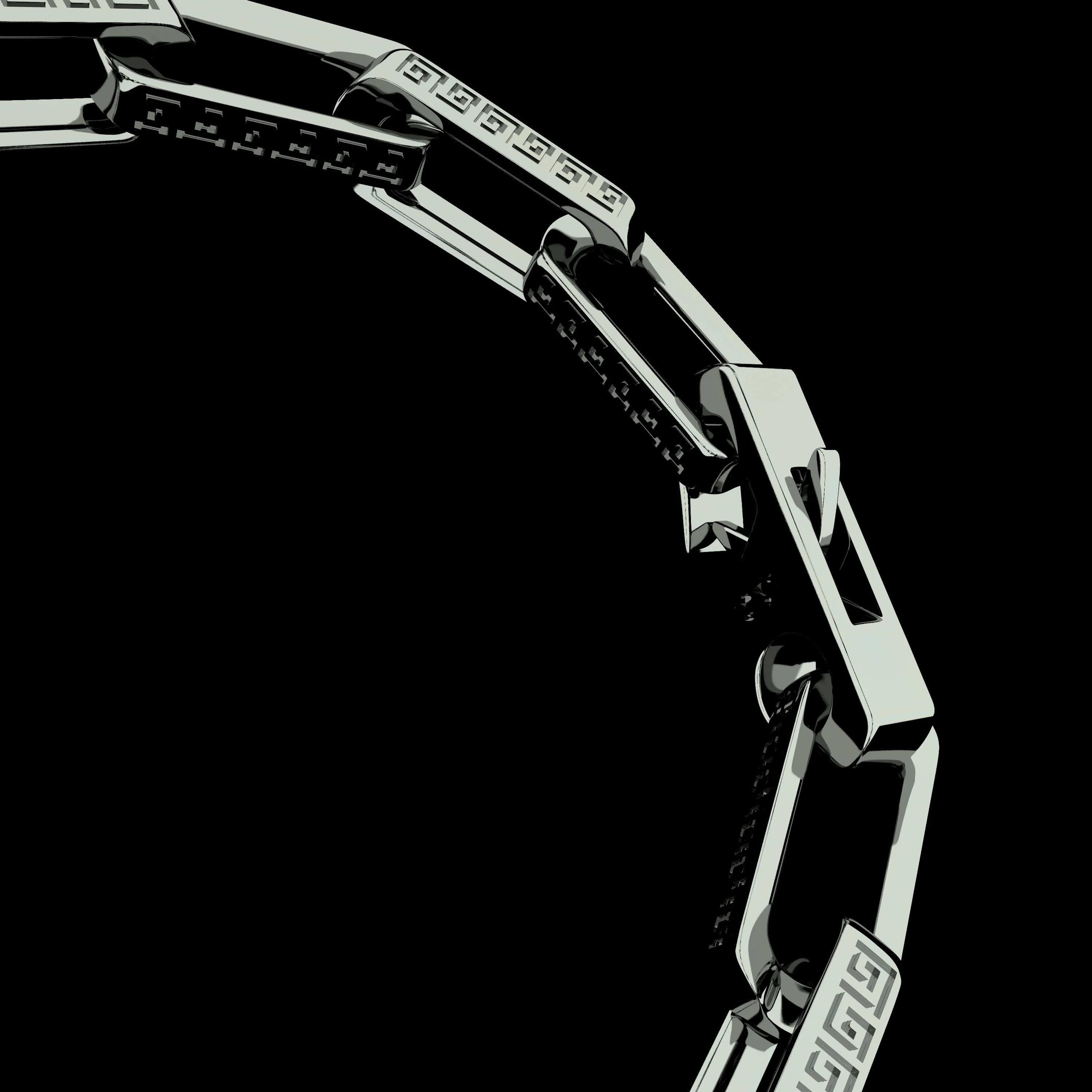 Greek Chain Link Bracelet - Image 3