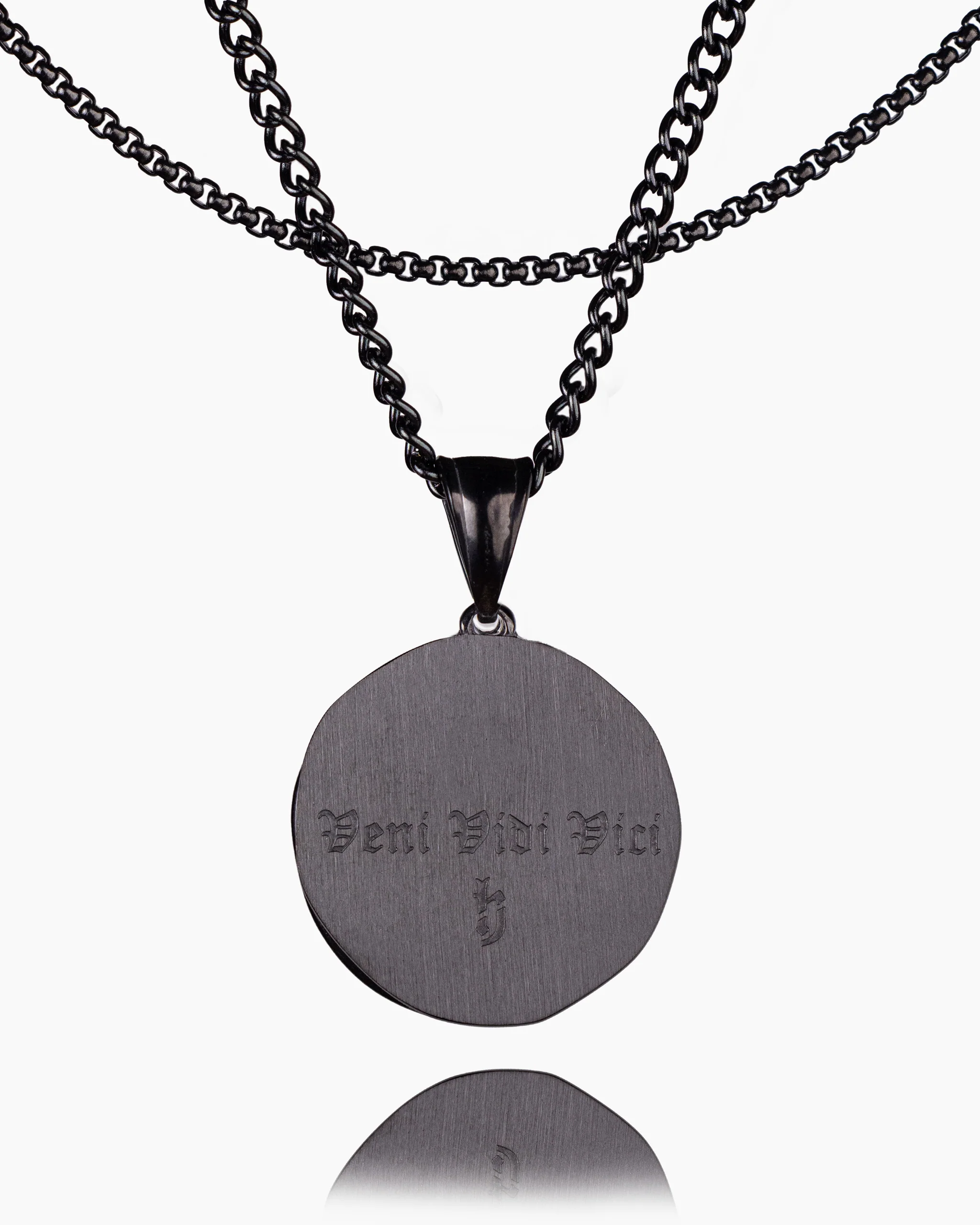 Spartan Skull Veni Vidi Vici Coin Pendant - Image 2